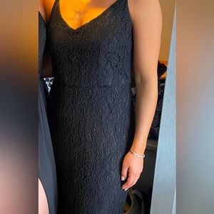 Hayley Paige occasions black dress. Worn once as bridesmaid